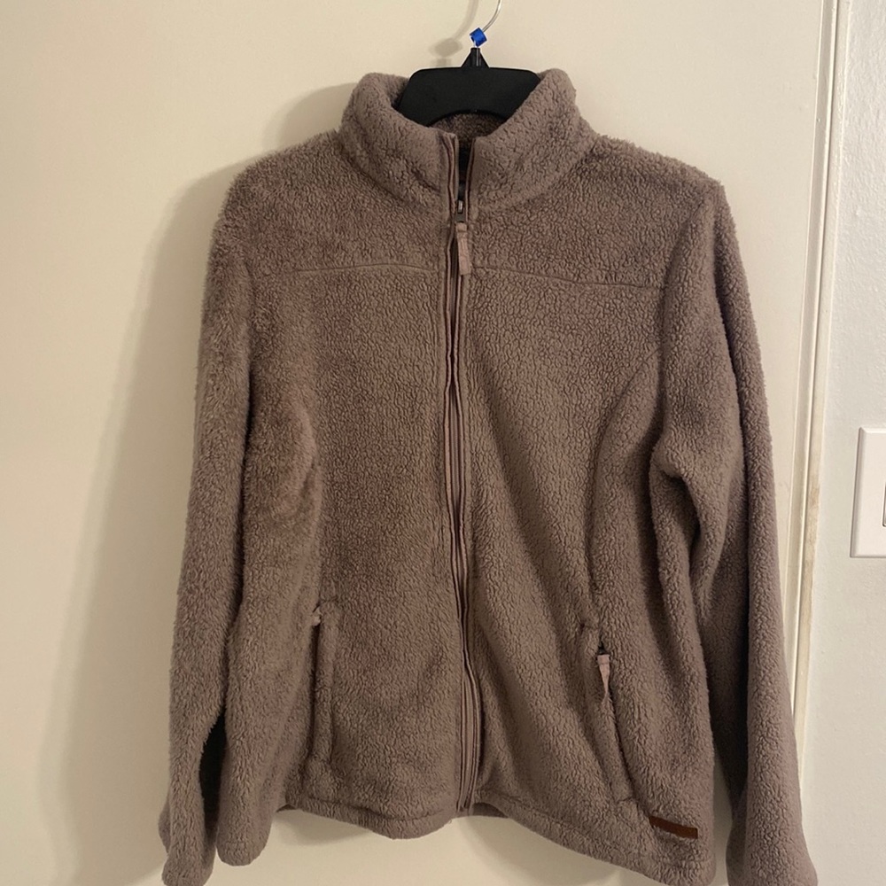 Free Country Womens fleece zip up jacket. Pre-owned in good condition. Size L.
